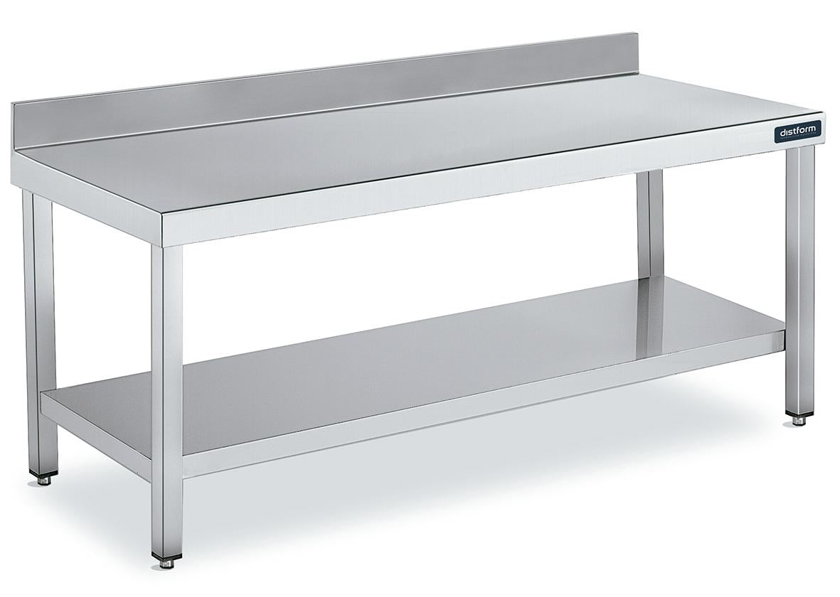 Table adossée 600x700X600 avec étagère- DISTFORM - FM167060