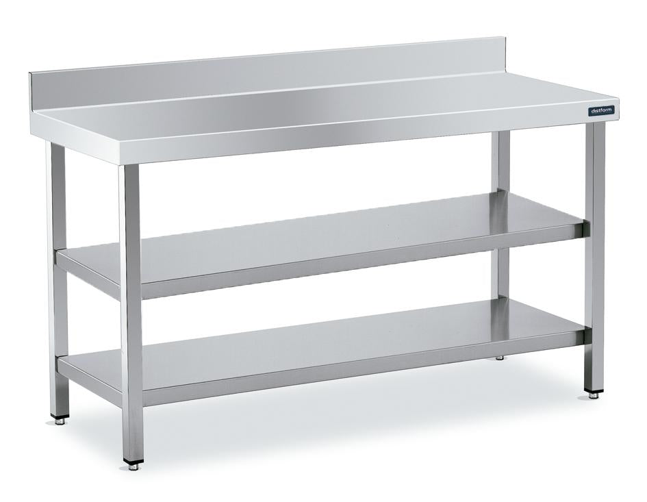 Table adossée 1500x900 avec 2 étagères- DISTFORM - FM290150