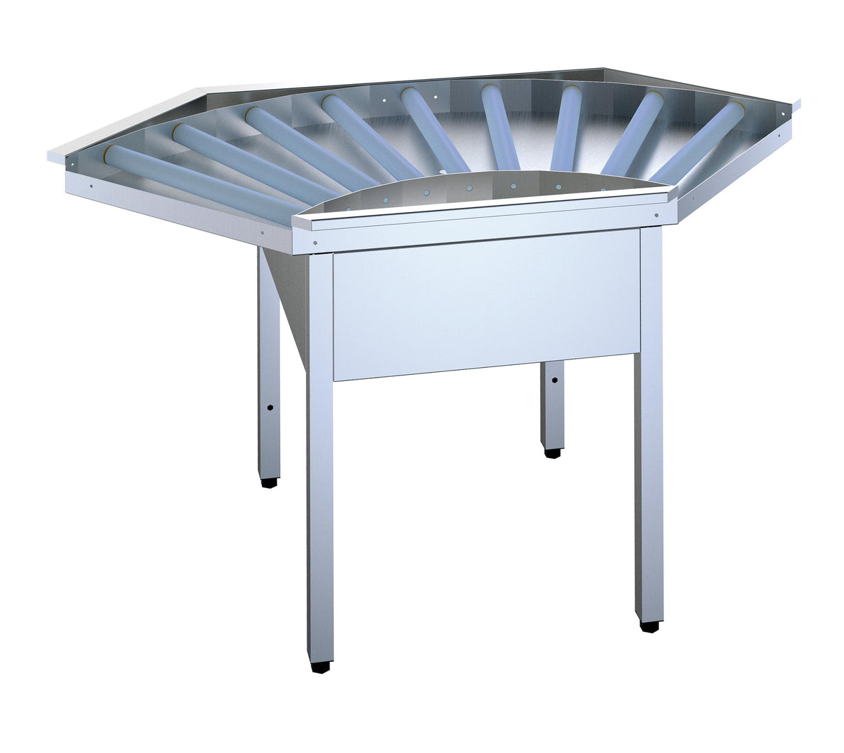 Table lave-vaisselle à rouleaux d'angle à 90º- DISTFORM - FMREU090