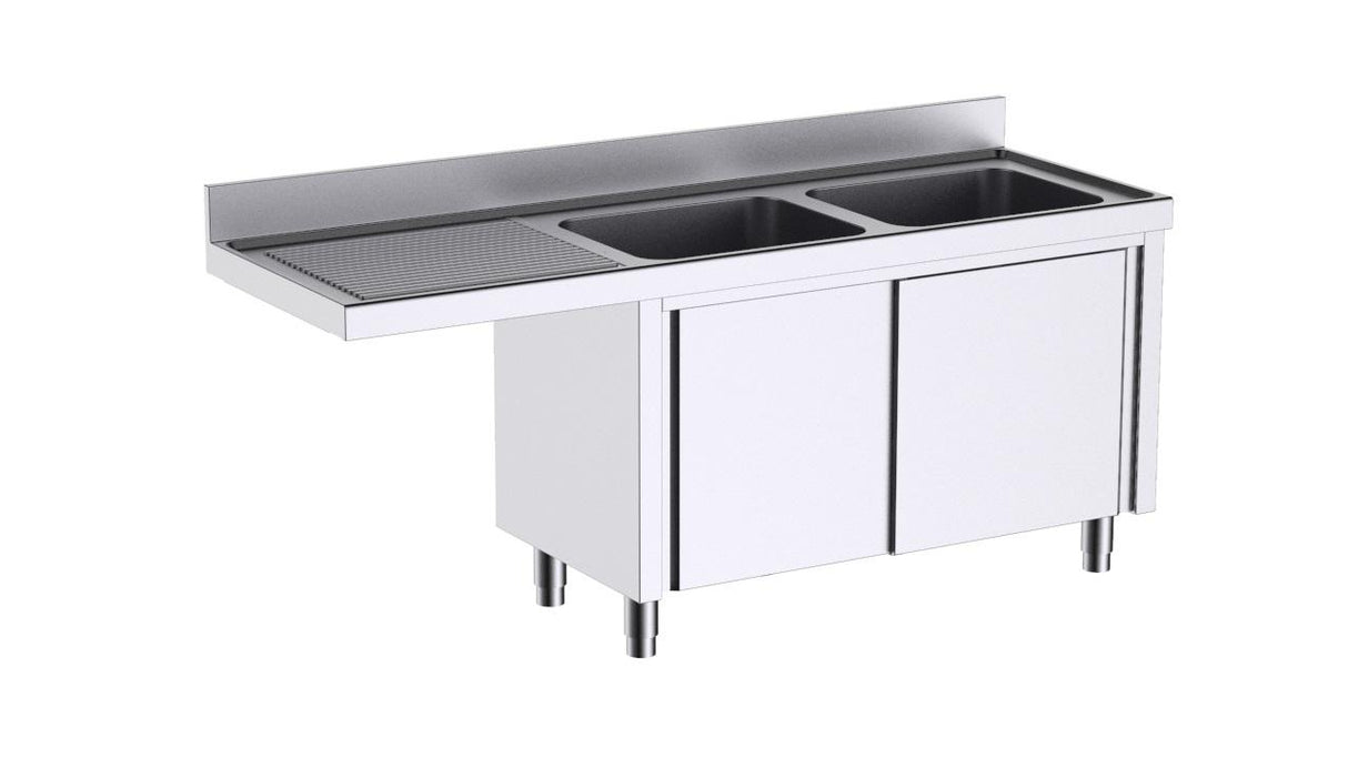 Module à portes avec plonge L187552I 1800x700 et espace pour lave-vaisselle- DISTFORM - FP9187LI