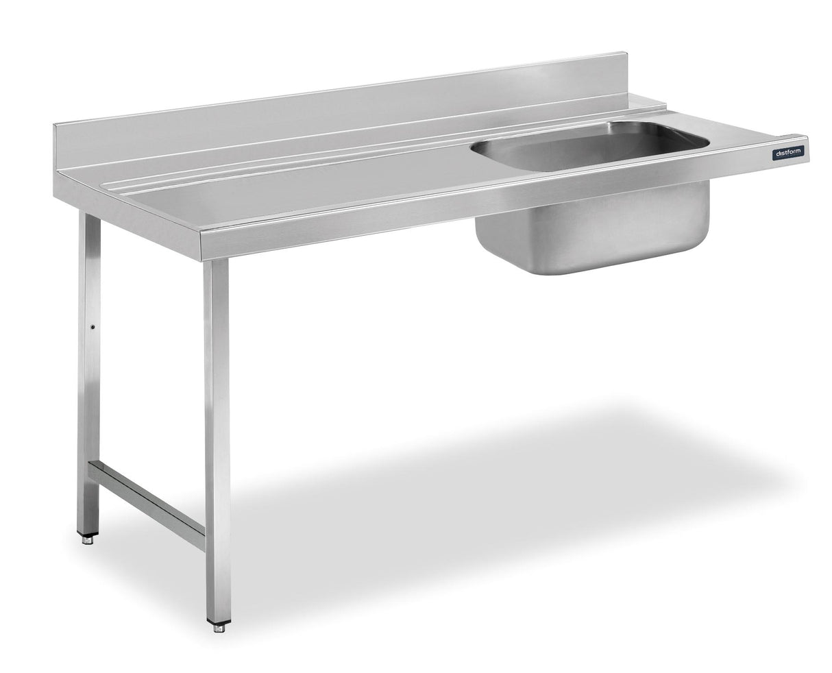 Table murale entrée de prélavage bac à droite 1100x750x850- DISTFORM - FPMSC11D