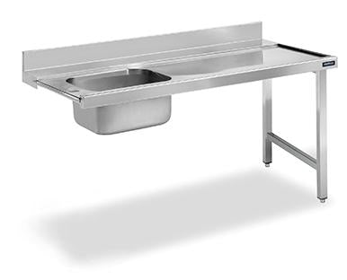 Table murale entrée de prélavage bac à gauche 1600x750x850- DISTFORM - FPMSC16I