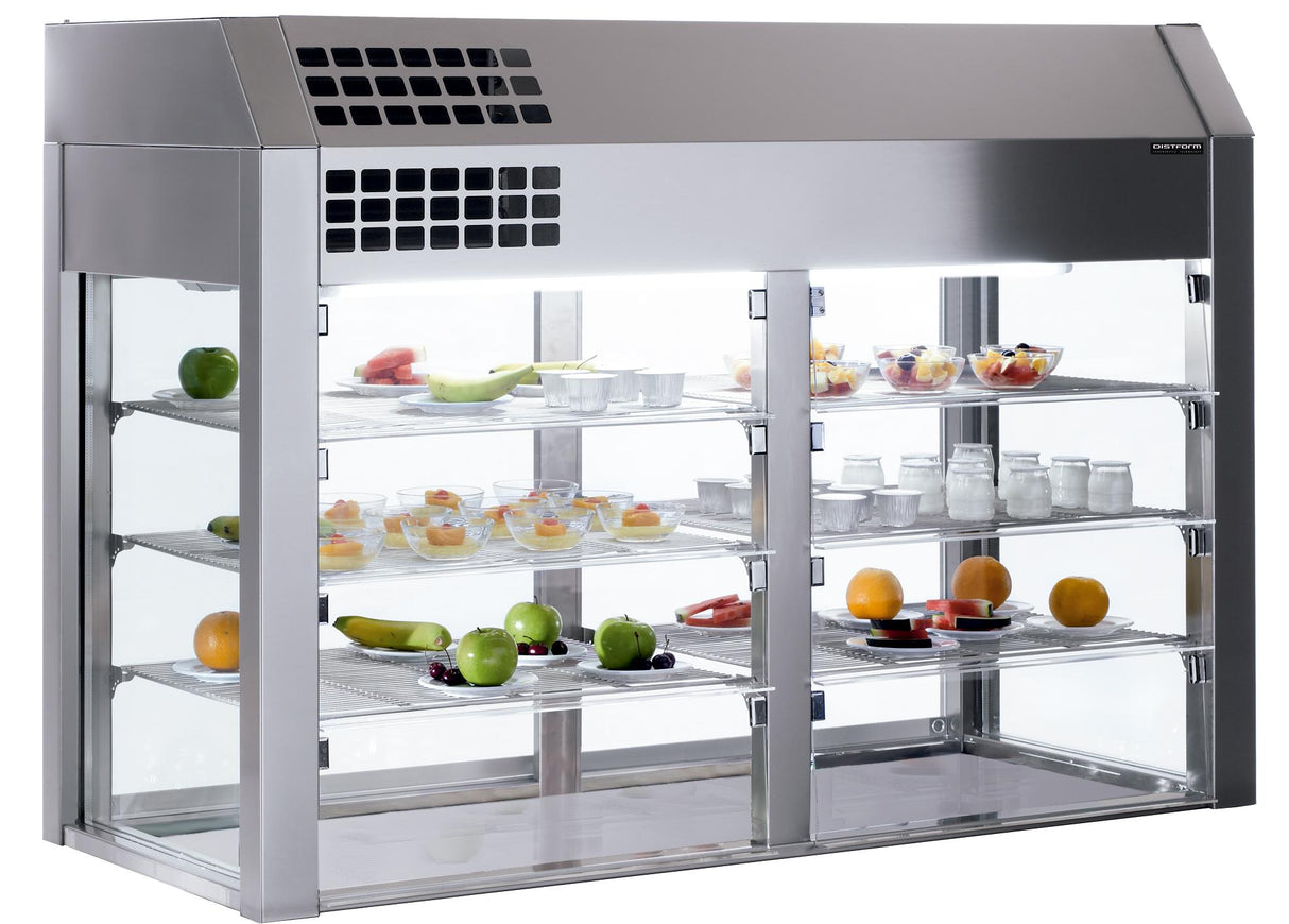 Vitrine réfrigérée 3 niveaux 4 GN 1/1 avec cuve isolée (portes battantes)- DISTFORM - S1001003