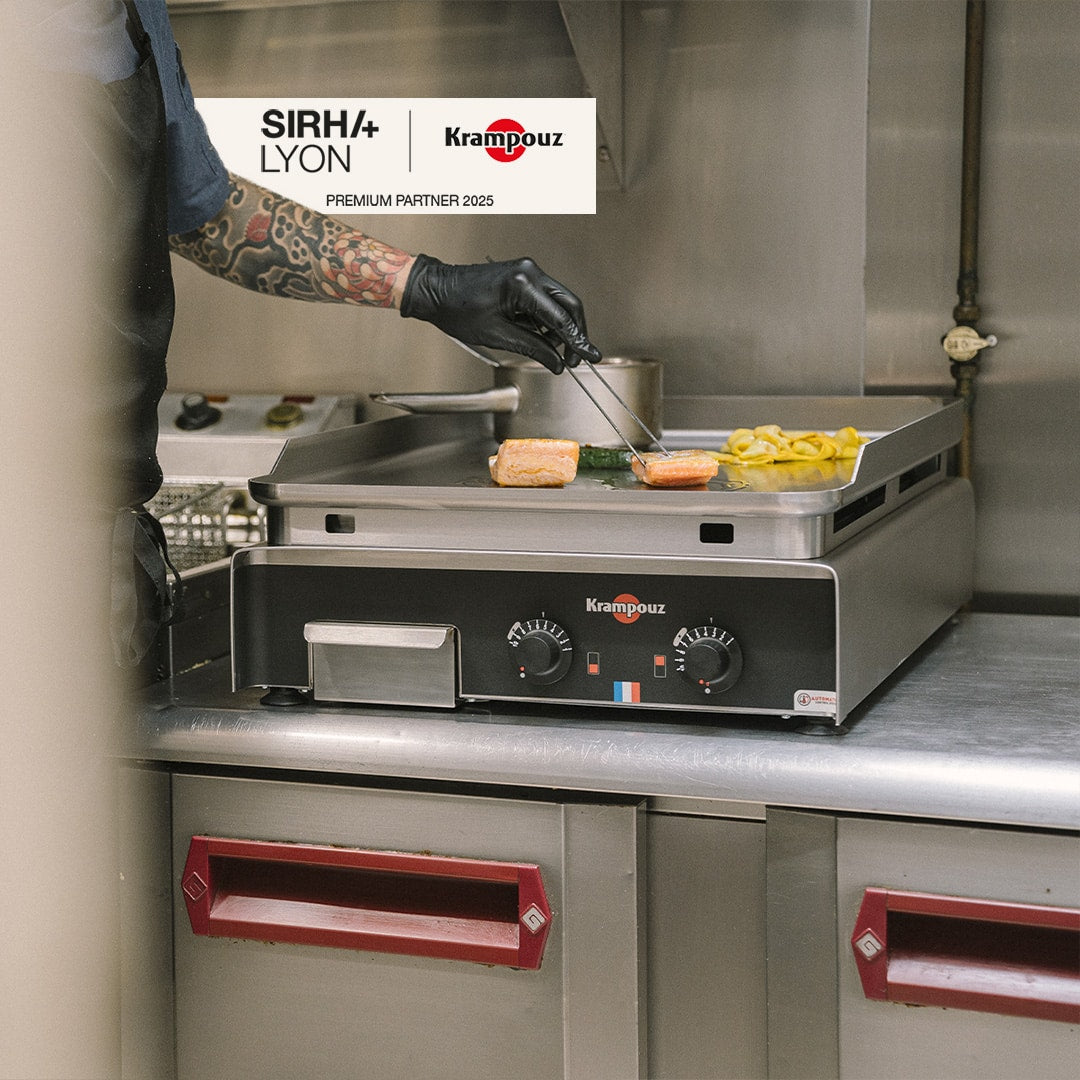 Plancha gaz confort profondeur 440 x 640 Automatic Control System - KRAMPOUZ