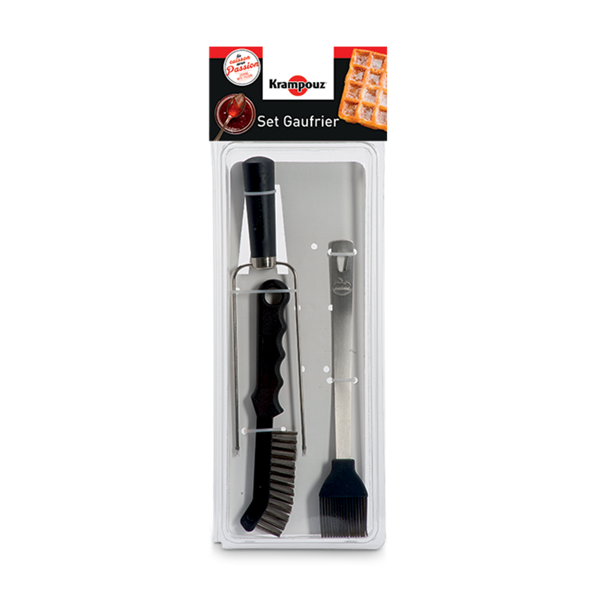 Set Gaufrier (comprenant brosse inox, pinceau et pic) - KRAMPOUZ