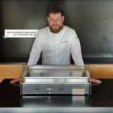 Plancha gaz confort profondeur 440 x 640 Automatic Control System - KRAMPOUZ