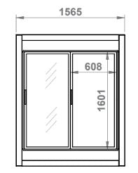 Armoire Froide Démontable 2 Portes Vitrées - 2,33m³