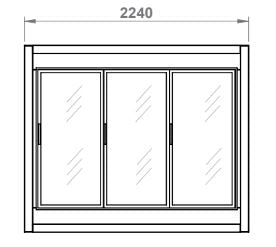 Armoire Froide Démontable 3 Portes Vitrées AFD-PC