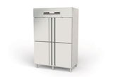 Armoire GN2/1 bi-température 4 portillons inox AISI-304