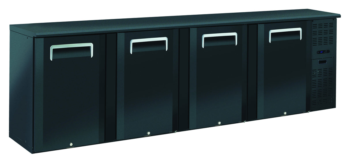 Arrière-bars Skinplate - 4 portes pleines - 618 litres - 8 étagères - Groupe logé - AB400 - Nosem