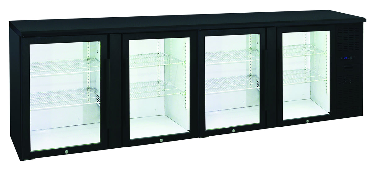 Arrière-bars Skinplate - 4 portes pleines - 618 litres - 8 étagères - Groupe logé - AB400V - Nosem