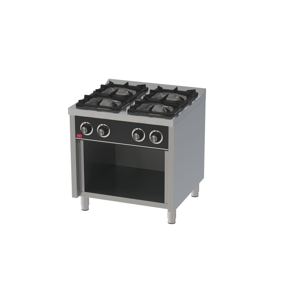 Fourneau 4 feux vifs s/750  sur placard - C4F750E - CODIGEL