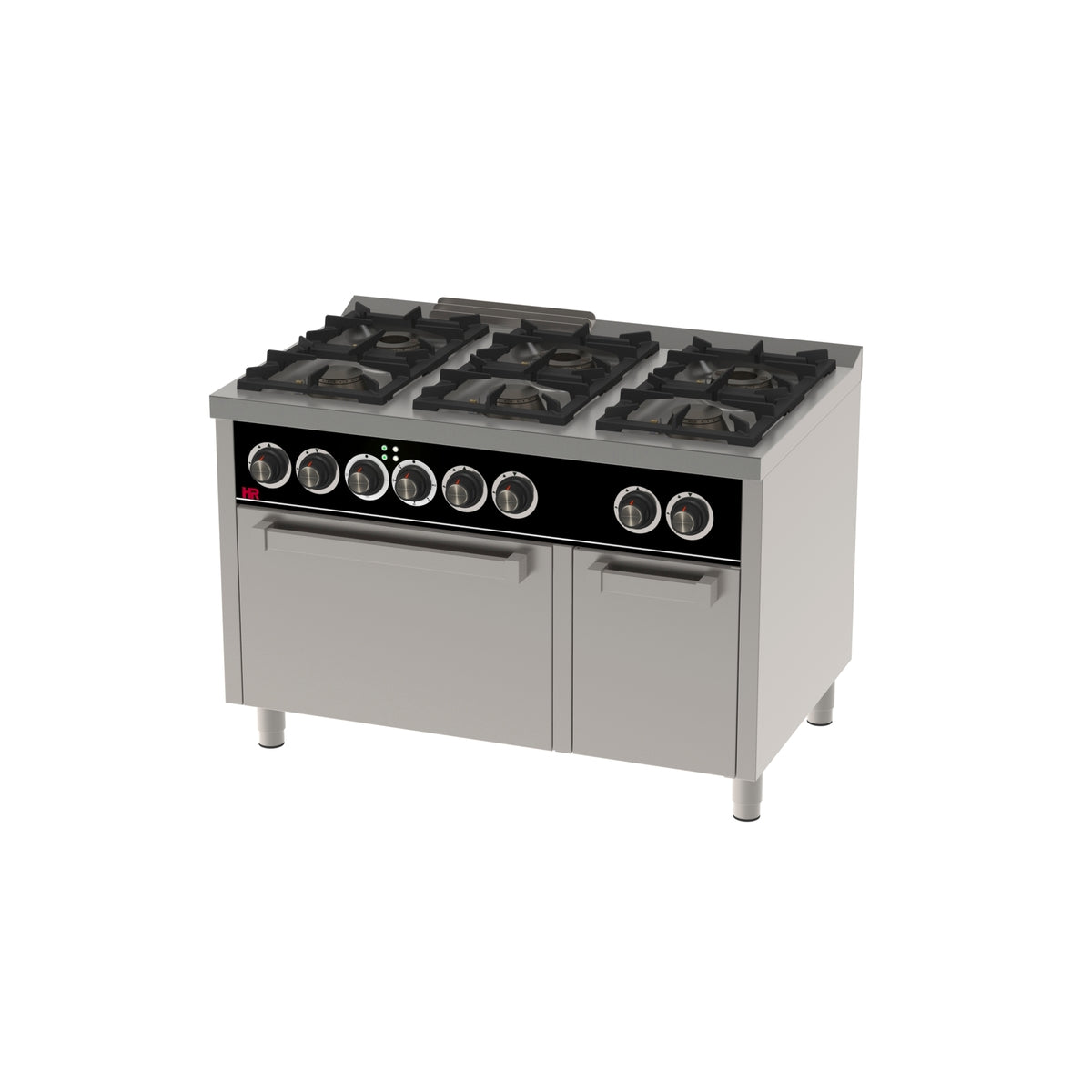 Fourneau 6 feux vifs s/750  avec four électrique - C6F750HE - CODIGEL
