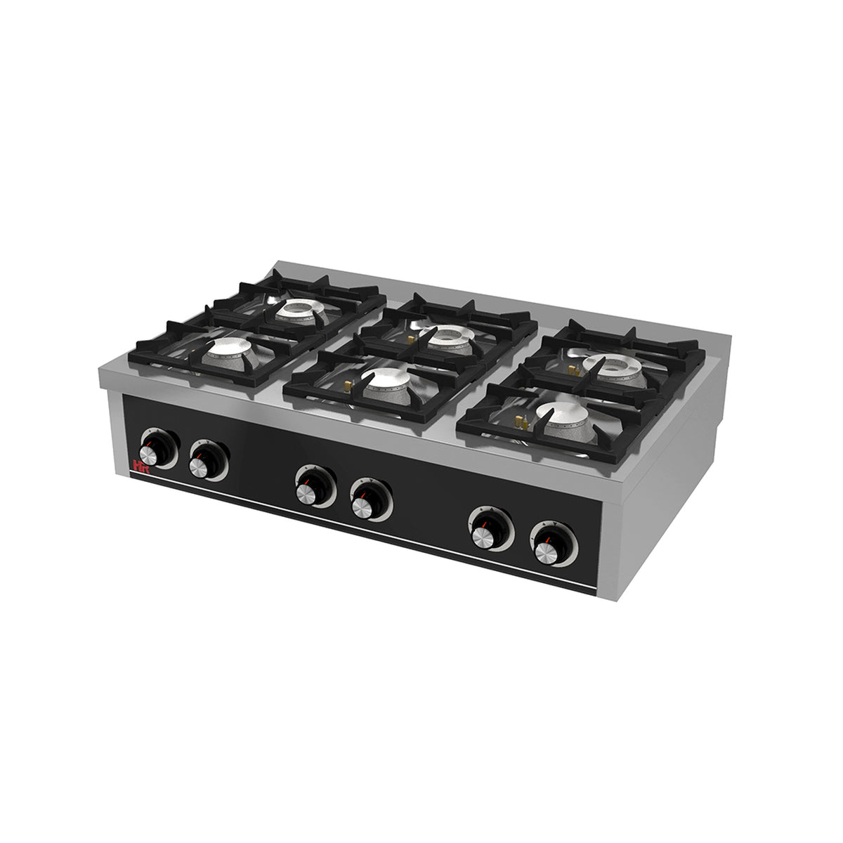 Fourneau 6 feux vifs s/750  á poser  - C6F750S - CODIGEL