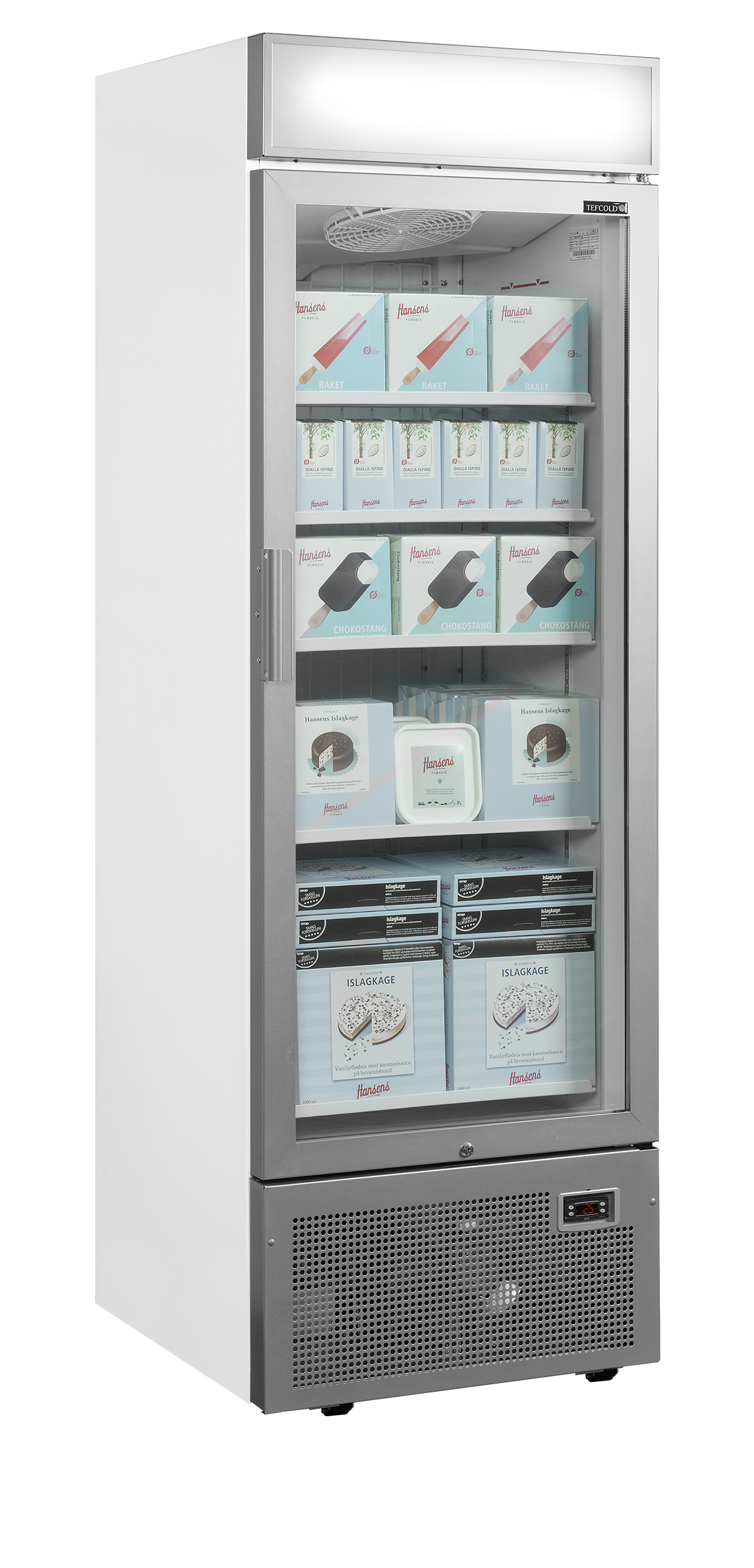 Congélateurs verticaux de vitrine - UFSC1450GCP NF Silver - TEFCOLD