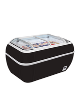 Congélateur de supermarché noir - TWIN HEAD B-F - TEFCOLD