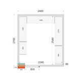 Panneaux de chambre froide 80 mm - CR 240x270x220 WD - TEFCOLD