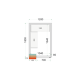 Panneaux de chambre froide 80 mm - CR 120x180x220 - TEFCOLD