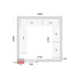 Panneaux de chambre froide 120 mm - CR 240x240x220 - TEFCOLD
