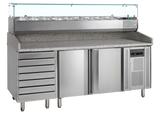 Table à pizza avec module pour garniture - PT1310 + VK38-200 - TEFCOLD