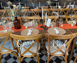 Crossback - Chaise empilable en bois - VEBA - 1 pcs