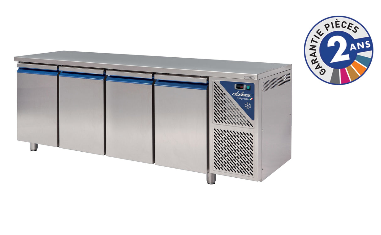 Desserte réfrigérée positive 0/+10°C - 470 L - 4 portes - Groupe logé - SN604C-3 - Dalmec