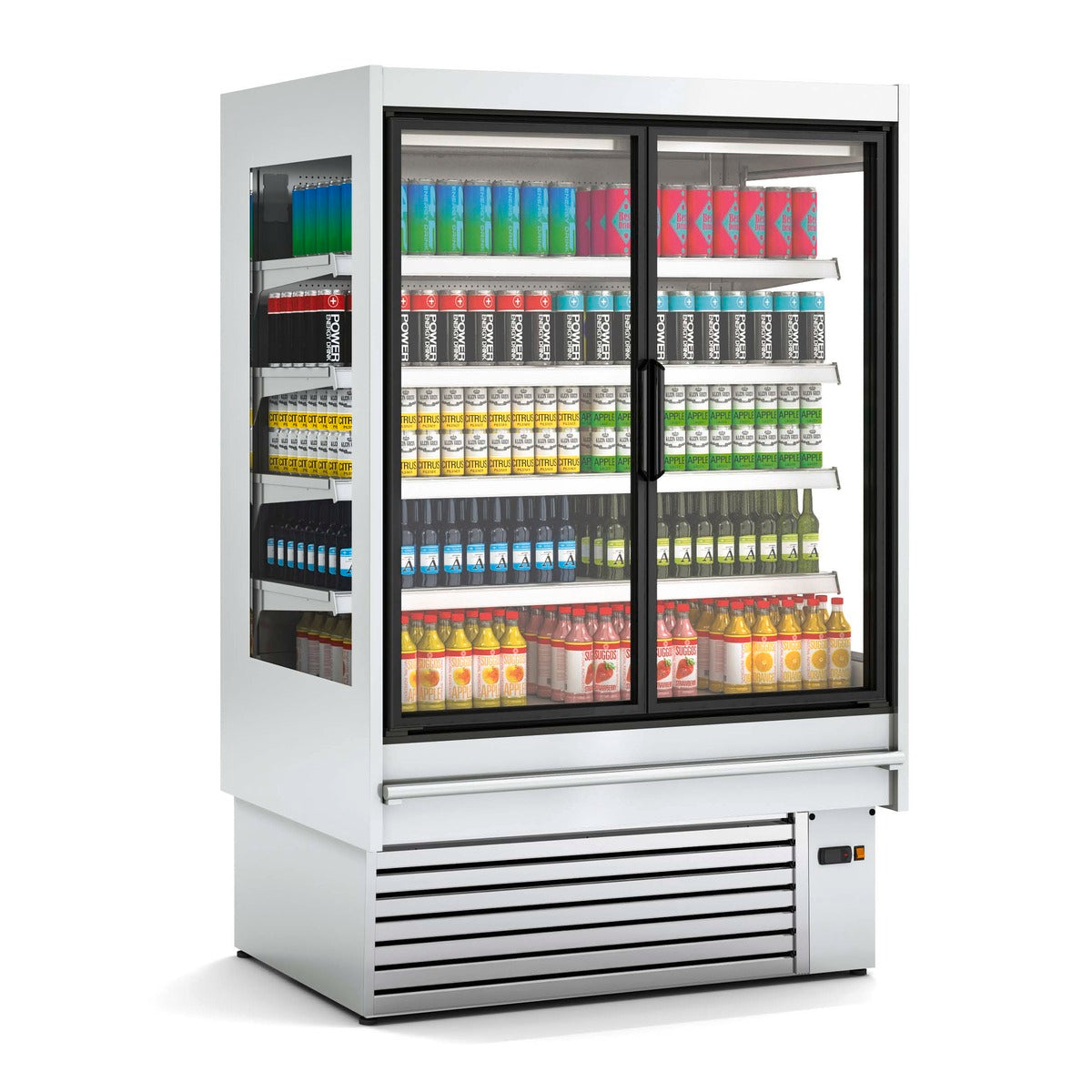 Vitrine murale gamme CEDAR Inox DG (avec portes)  Profondeur 3 (897mm) - DG3-25-I-M2-LV - CODIGEL