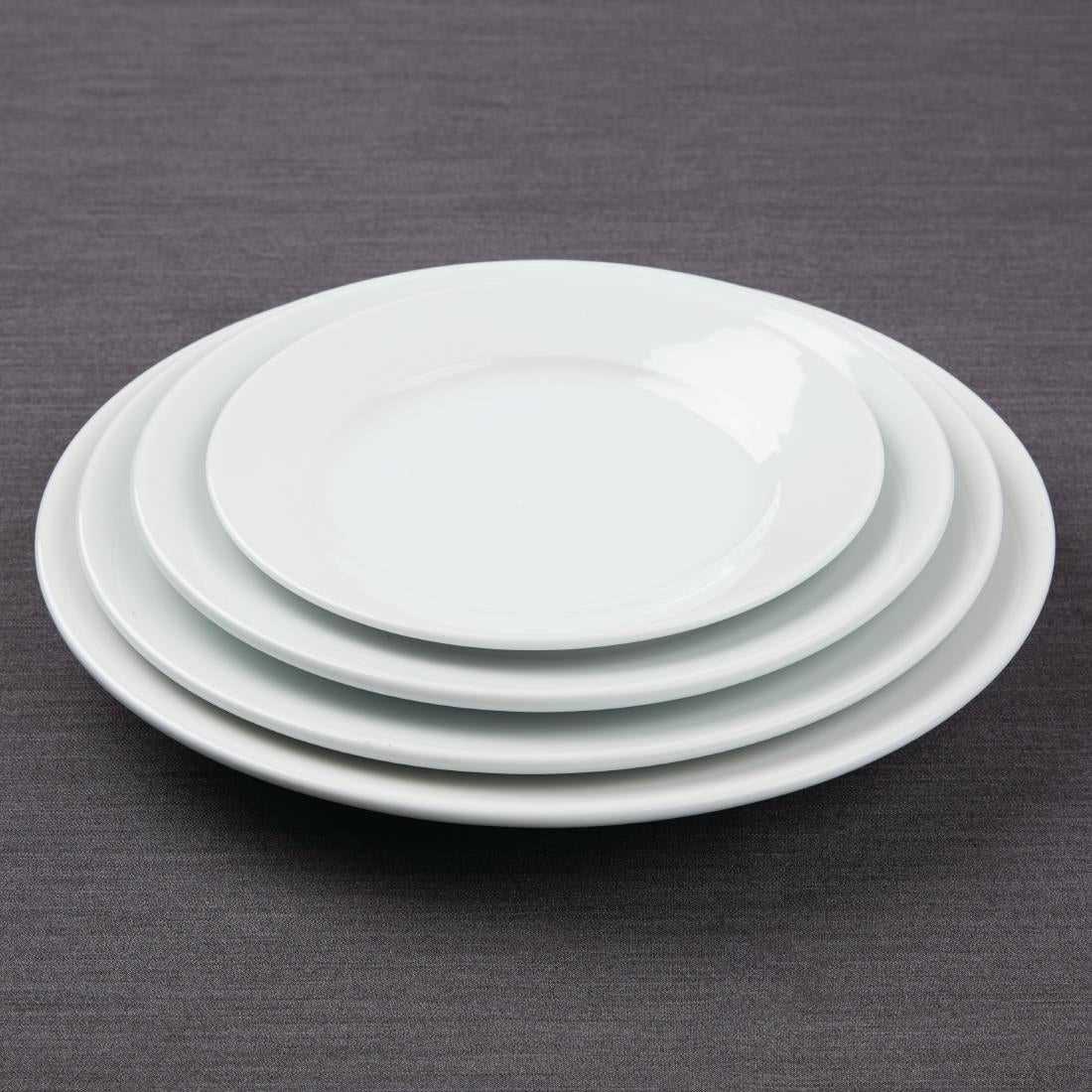 Assiettes à bord large Olympia Athena 165mm (Lot de 12)
