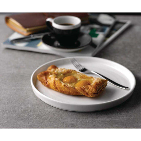 Assiettes avec rebord Churchill Chefs blanches 210mm (lot de 6)