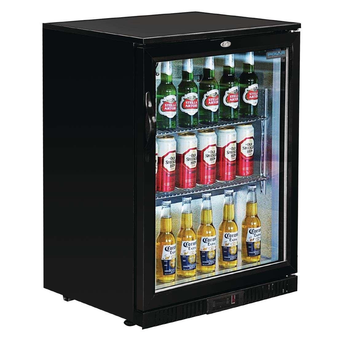 Arrière-bar une porte pivotante Polar Série G noir 138L