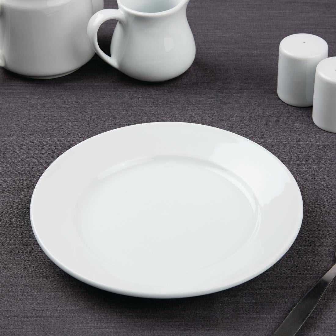 Assiettes à bord large Olympia Athena 202mm (Lot de 12)