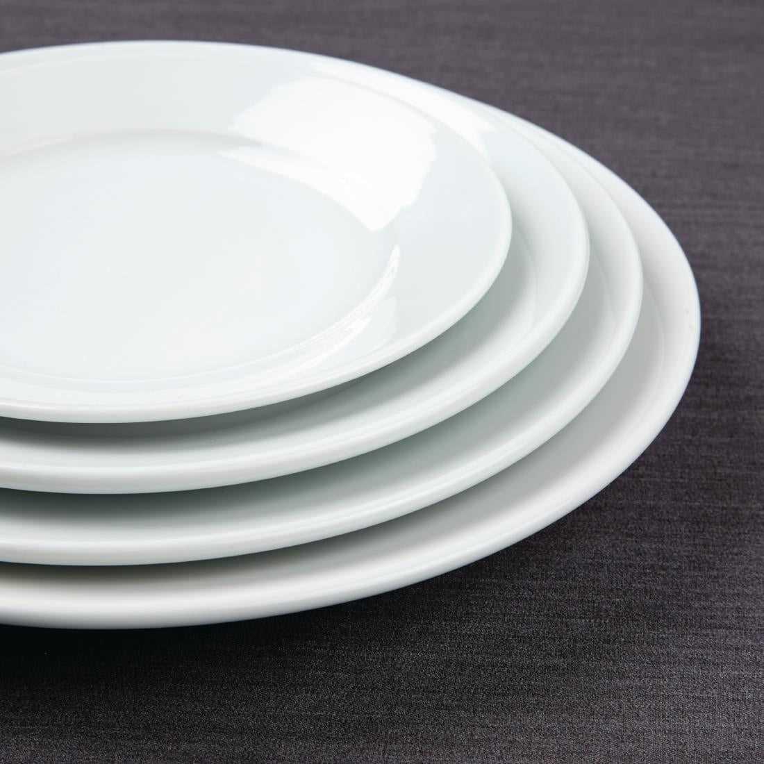 Assiettes à bord large Olympia Athena 202mm (Lot de 12)