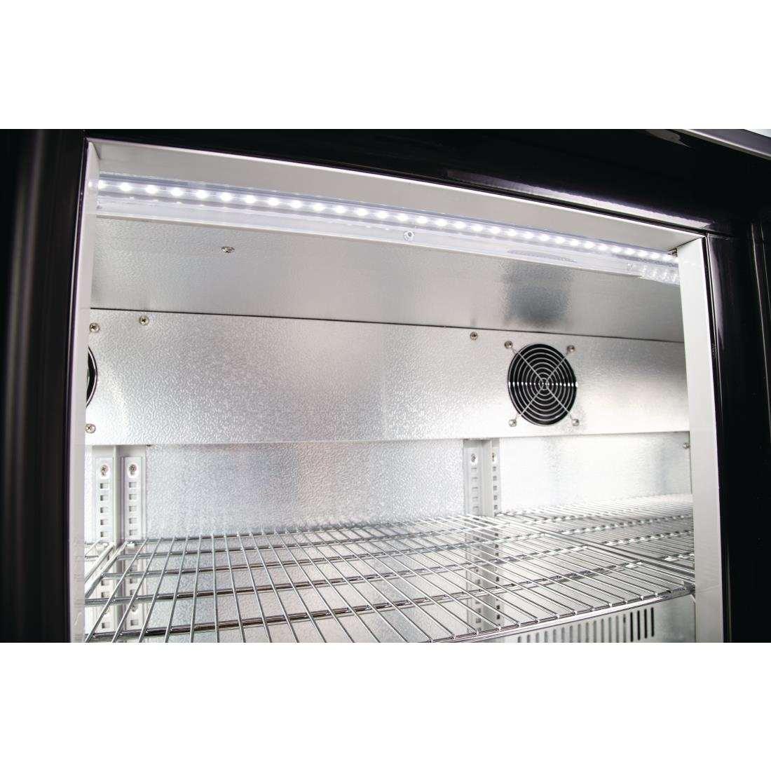 Arrière-bar trois portes pivotantes Polar Série G noir 330L