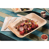 Assiettes creuses rectangulaires en feuilles de palmier Fiesta Compostable 250mm (lot de 100)
