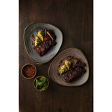 Assiettes Lotus Churchill Stonecast Raw noires 254mm (Lot de 12)