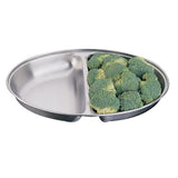 Plat à légumes ovale Olympia deux compartiments 180x252mm - NISBETS