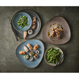 Assiettes coupes rondes Churchill Stonecast Raw Teal 182mm (Lot de 12)