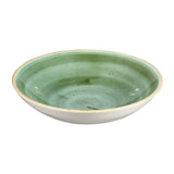 Assiettes coupes rondes Churchill Stonecast Samphire Green 182mm (Lot de 12)