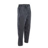Pantalon de cuisine mixte Baggy Chef Works rayé noir et blanc - NISBETS