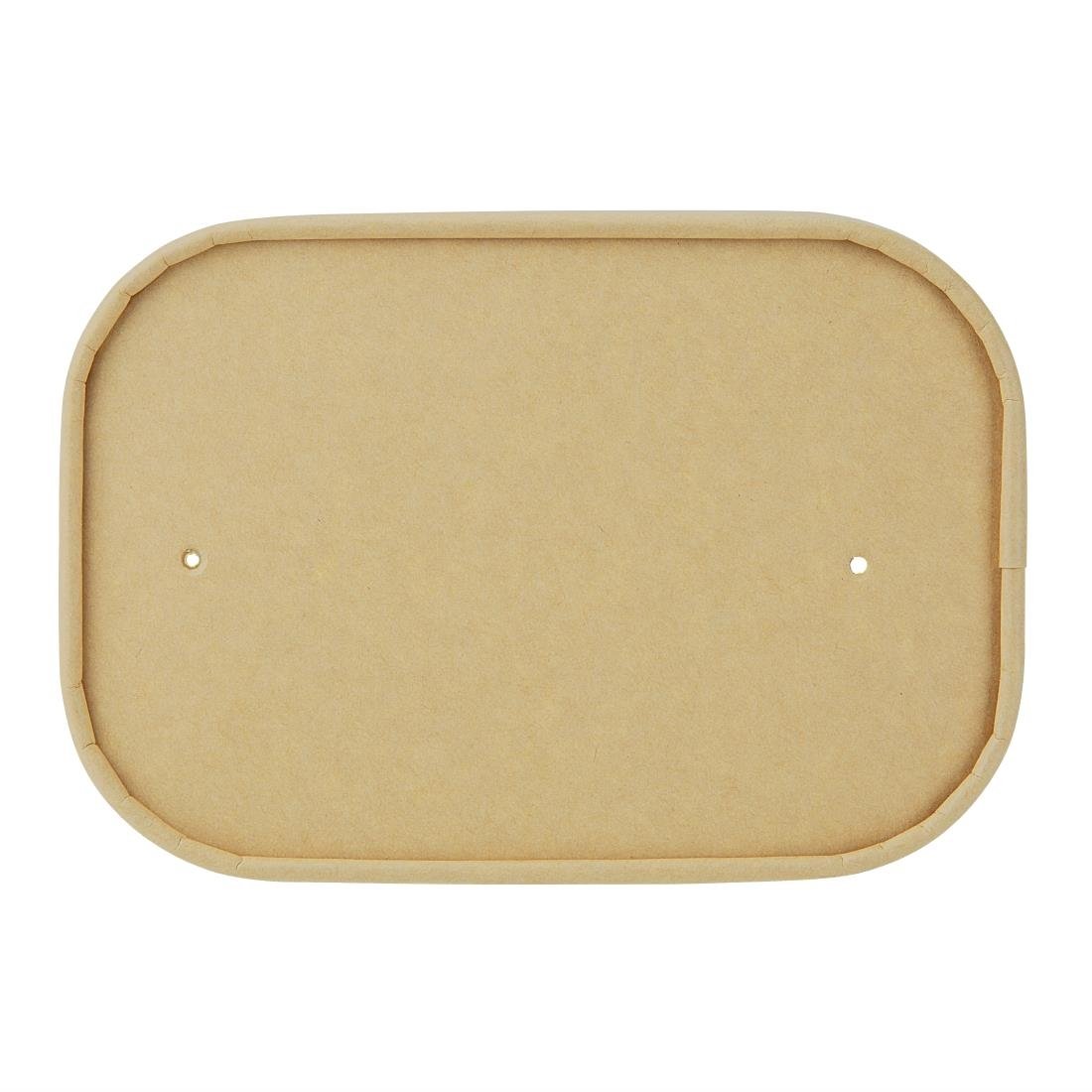 Couvercles en papier Fiesta Recyclable pour barquettes rectangulaires (Lot de 300)