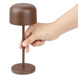 Lampe de table avec abat-jour rond Olympia Lucca marron 200mm
