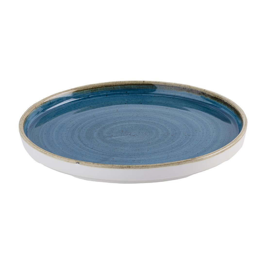 Assiettes avec rebord Churchill Stonecast Java Blue 210mm (Lot de 6)