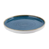 Assiettes avec rebord Churchill Stonecast Java Blue 210mm (Lot de 6)
