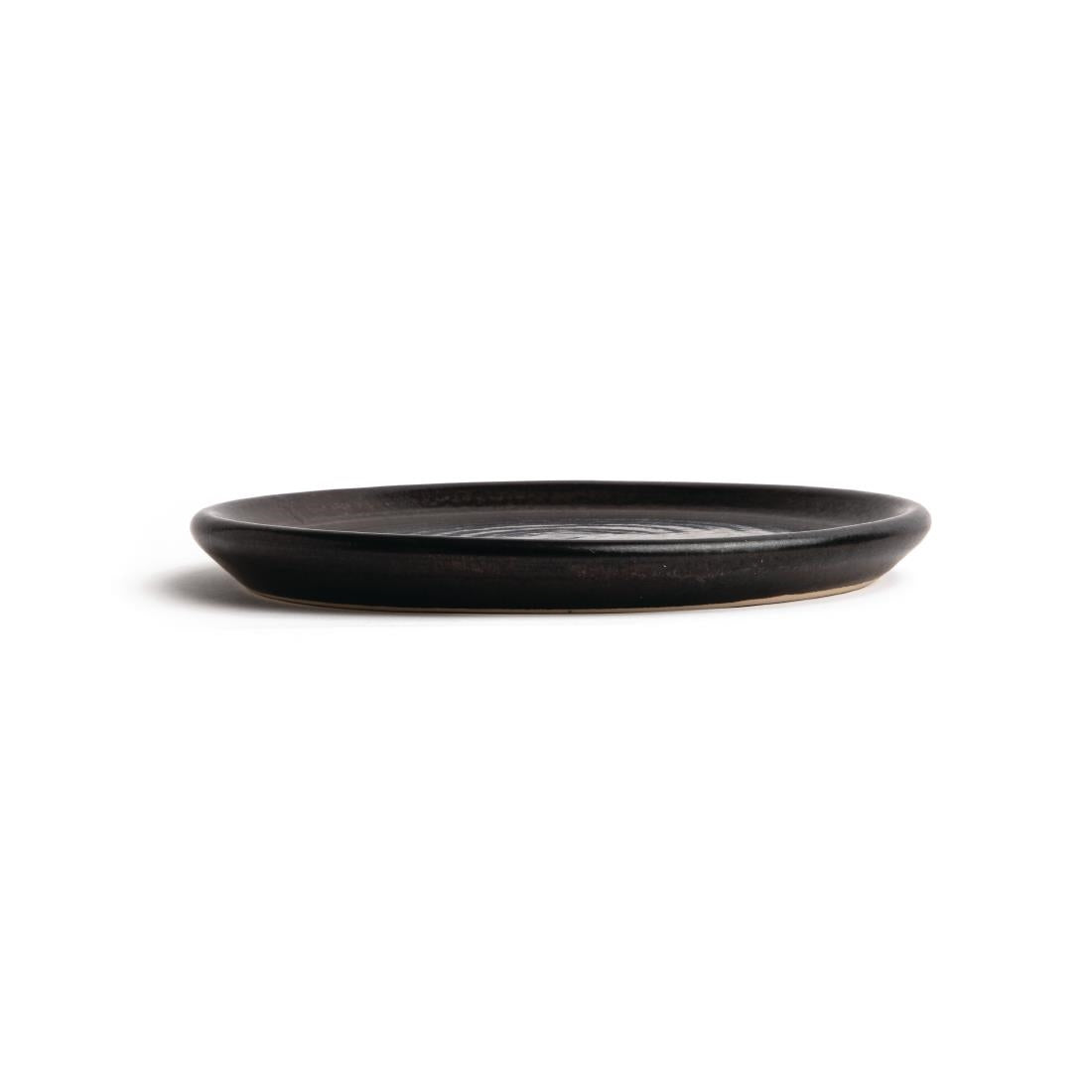 Assiettes plates noir mat Olympia Canvas 18 cm  (Lot de 6) - NISBETS