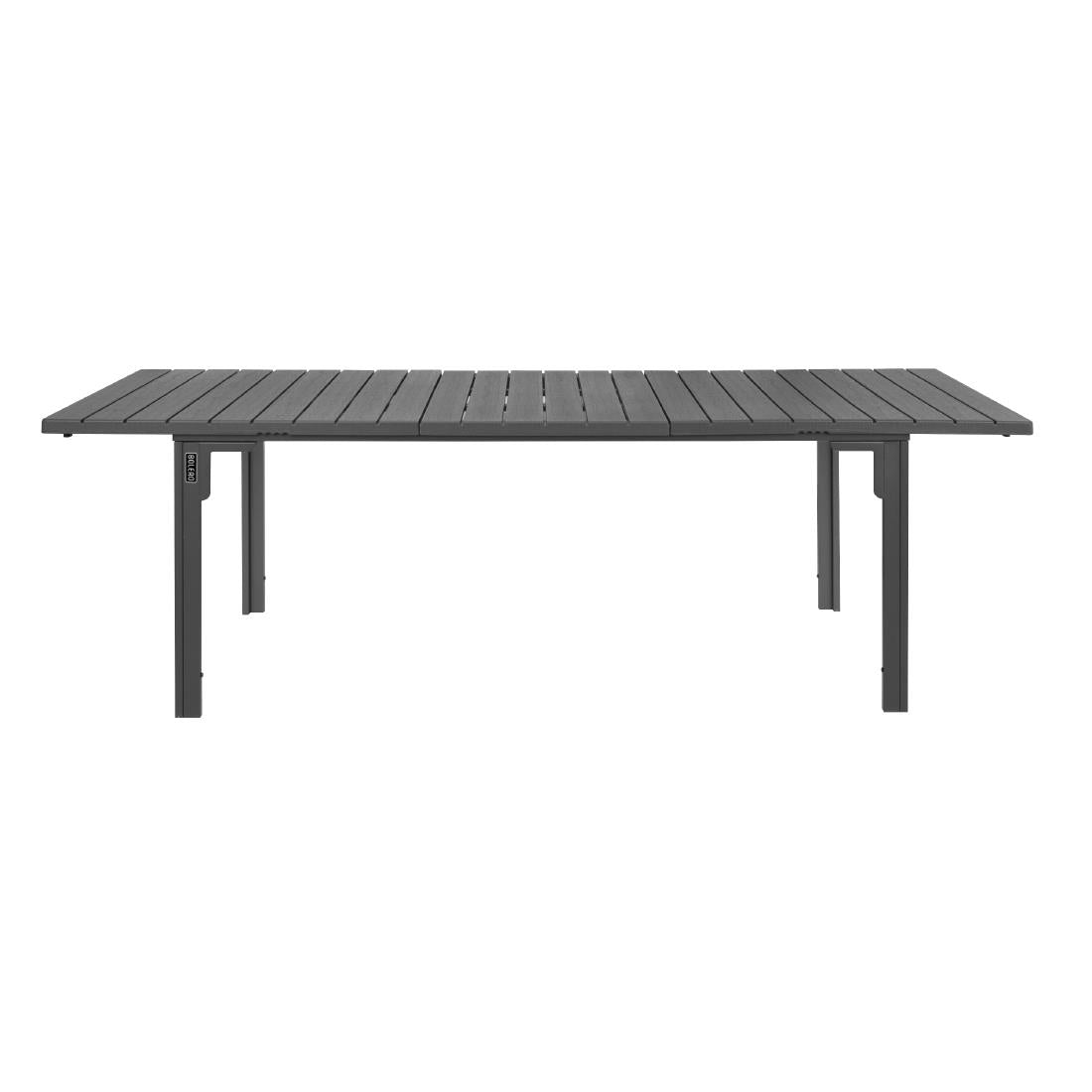 Table d'extérieur à lattes extensible Bolero Valletta grise 1800mm