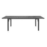 Table d'extérieur à lattes extensible Bolero Valletta grise 1800mm