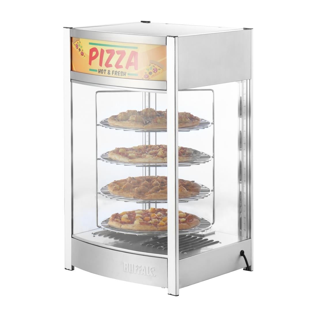 Vitrine chauffante rotative pour pizzas Buffalo 4 niveaux - NISBETS