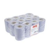 Mini bobines bleues à alimentation centrale 1 pli Jantex (lot de 12) - NISBETS