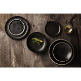 Assiettes plates noir mat Olympia Canvas 18 cm  (Lot de 6) - NISBETS