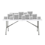Table pliante rectangulaire Bolero blanche 1,8 m - NISBETS